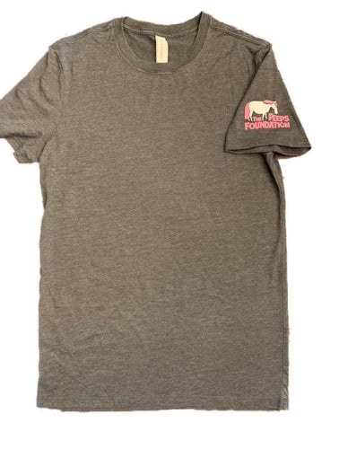 Vintage Charcoal T Shirt w/peeps logo on sleeve - unisex